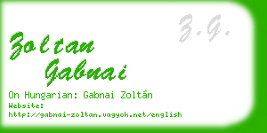 zoltan gabnai business card